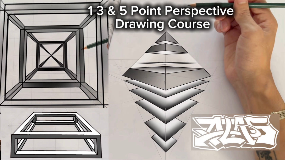 1 3 & 5 Point Perspective Drawing Course